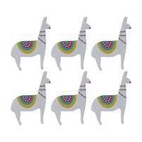 Pa Rom Pa Pompom Llama Wooden Toppers 6 Pack