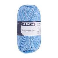 patons smoothie dk yarn in blue mix