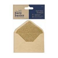 Papermania Bare Basics Kraft Glitter Envelopes 4 Pack