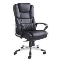 Palermo exec chair black leather faced