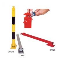 Padlock Folding Parking Posts Red