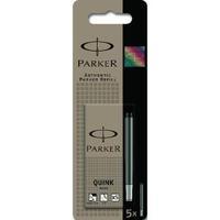 Parker Black Quink Permanent Ink Cartridge Pack of 5 S0881570