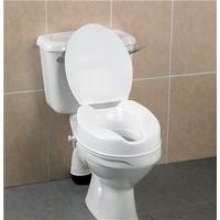 patterson medical raised toilet seat 10cm4 with lid