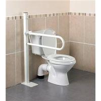 Patterson Medical Folding hand rail for toilets - floor mounted