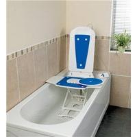 patterson medical bathmaster bathlift with blue covers