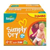 Pampers Simply Dry Size 4+ (9-20 kg)