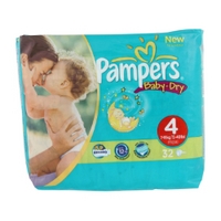 Pampers Baby-Dry 4 Maxi 7-18kg/15-40lbs x 20