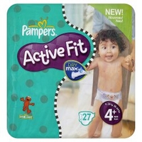 Pampers Active Fit Dry Max 4+ Maxi Plus 9-20 kg/20-44 lbs x 22