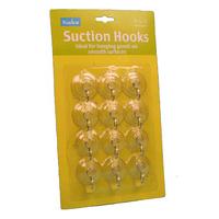 pack of 12 self adhesive suction hooks