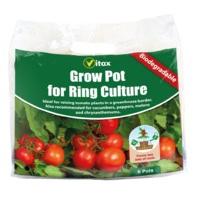 Pack Of 6 Vitax Grow Pots For Ring Culture