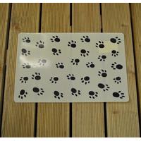 Paw Print Dog Bowl Mat by Gardman