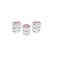 Pack Of 3 200ml Plastic Food Containers With Round Clip Lock.