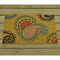 Paisley Print Design Coir Doormat by Gardman