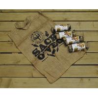 pack of 5 sack of veg natural jute bags by nether wallop trading