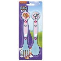 Paw Patrol Girls Plastic Cutlery Set Spoon And Fork