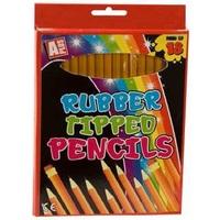 Pack Of 18 Eraser Tipped Pencils