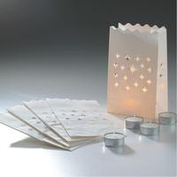Paper Lantern Bags with Stars Cut Outs Pack