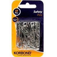 Pack Of 50 Safety Pins Assorted Sizes