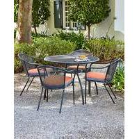 Paris Metal 4 Seat Mesh Dining Set