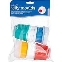 pack of 6 individual plastic jelly moulds