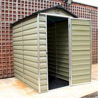 palram skylight green plastic shed 4x6