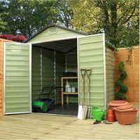 palram skylight green plastic shed 8x6