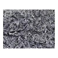 paisley print viscose dress fabric black white