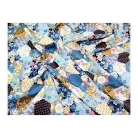 Patchwork Print Cotton Poplin Fabric