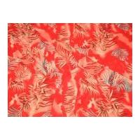 Patterned Polyester Dress Fabric Red & Orange