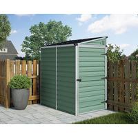 palram 4ft x 6ft green plastic skylight pent shed