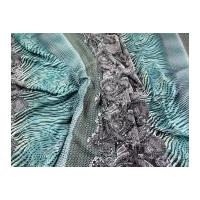 Patterned Georgette Dress Fabric Teal Green