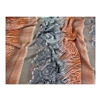 Patterned Georgette Dress Fabric Rust Orange