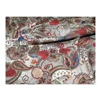 Paisley Print Cotton Lawn Dress Fabric Brown/Multi