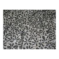 Patterned Cotton Lawn Dress Fabric Black & Grey