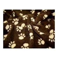 Paw Print Sherpa Textured Fleece Fabric