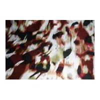 Patterned Satin Dress Fabric Black & Brown