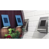 Pack of 2 Stainless Steel Solar Wall Lights