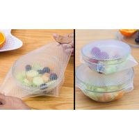 pack of 4 reusable and adjustable silicone food covers