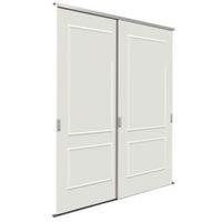 paintable white sliding wardrobe door kit h2200 mm w914 mm pack of 2