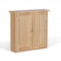 Pacific Bathroom Wall Cabinet In Solid Oak With 2 Doors