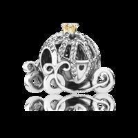 pandora disney cinderalla pumpkin coach silver charm with 14k cubic zi ...