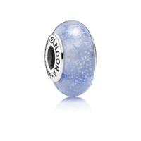 Pandora Disney Cinderella Silver Charm with Blue Fluorescent Murano Glass 791640 - Blue