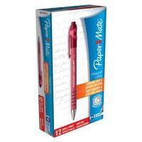 Paper Mate FlexGrip Ultra (Medium 1.0mm Tip) Retractable (Red) Ballpoint Pen (Pack of 12 Pens)