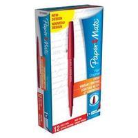 Paper Mate Flair Nylon Fine Line Marker 1.1mm Tip 0.8mm Line (Red) Pack of 12 Pens