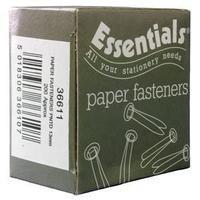 paper fasteners 13mm pointed brassed steel pack of 200