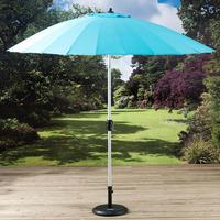 Pagoda 2.7m Shanghai Crank and Tilt Parasol in Turquoise