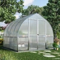 palram bella 8 x 8 silver greenhouse