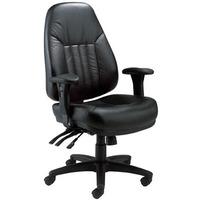 Panther Leather Chair Black Base