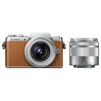 Panasonic Lumix DMC-GF8 Twin Kit with 12-32mm and 35-100mm Lenses - Brown (PAL)