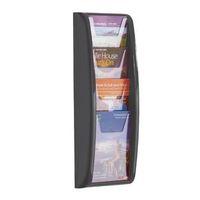 panorama wall mounted leaflet dispenser 4 x a5 black